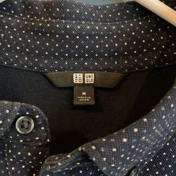 Men's Navy/black Patterned Polo Shirt - Picture 2 of 4